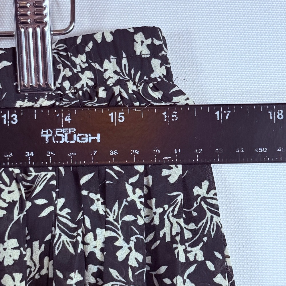 Express Maxi Skirt Womens Large Black Floral Elastic Waist Cottagecore Boho - Picture 6 of 7